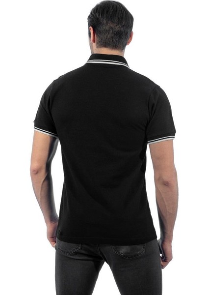 , Polo Yaka Tişört, Siyah-Beyaz -136E3750- Tshirt, T-shirt