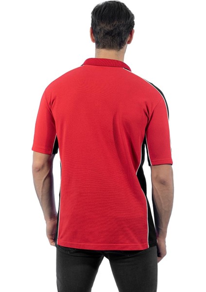 , Polo Yaka Tişört, Kırmızı-Siyah -136E2379- Tshirt fiyatları