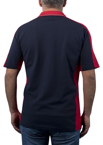 , Polo Yaka Tişört, Lacivert-Kırmızı -136E1392- Tshirt modelleri