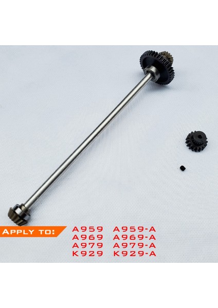 Wltoys A959 A969 A979 K929 1/18 Rc Araba Yükseltme Parçaları Için 17T Motor Dişli Seti ile Metal Ana Aks Merkezi Tahrik Mili modelleri