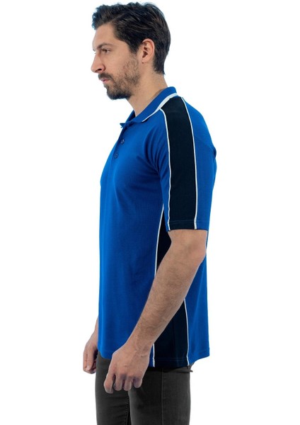 , Polo Yaka Tişört, Saks-Siyah -136E2241- Tshirt, T-shirt fiyatları