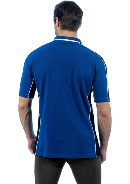 , Polo Yaka Tişört, Saks-Siyah -136E2241- Tshirt, T-shirt modelleri