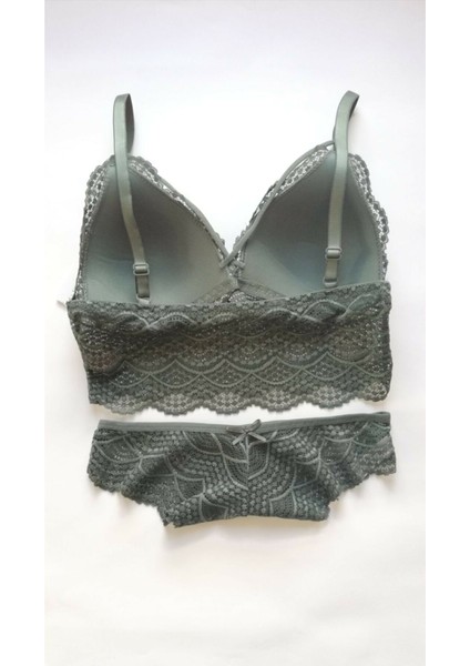 Kadın Desteksiz Ipli Dantelli Bralet Sütyen Külot Takımı 8189 fiyatları