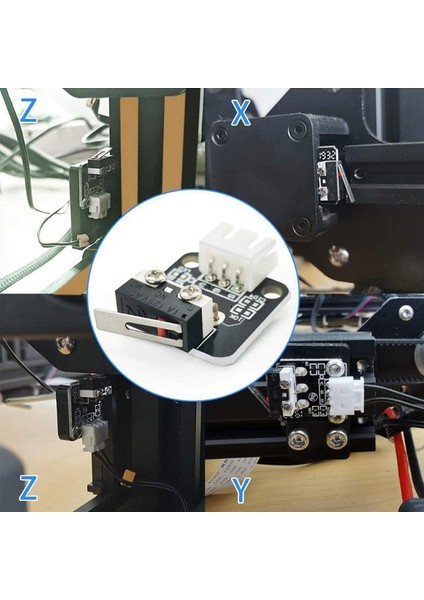 Shuai Yan Kablolar ile Son Durdurma Sınır Anahtarı Için 5 Adet 3pin, 3D Yazıcı Sınır Anahtarları, Cr 10 Için Mekanik Son Durdurma Anahtarı Modülü