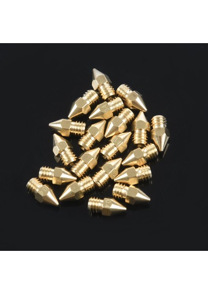20 Adet 3D Yazıcı Memesi 0.4mm Mk8 Creality CR10 Için Ekstruder Kafası