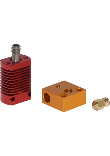 Mk8 Hotend CR10 CR10S Alüminyum Isıtma Bloğu 0.4mm Nozullu Montajlı Ekstruder (12V 40W) fırsatları