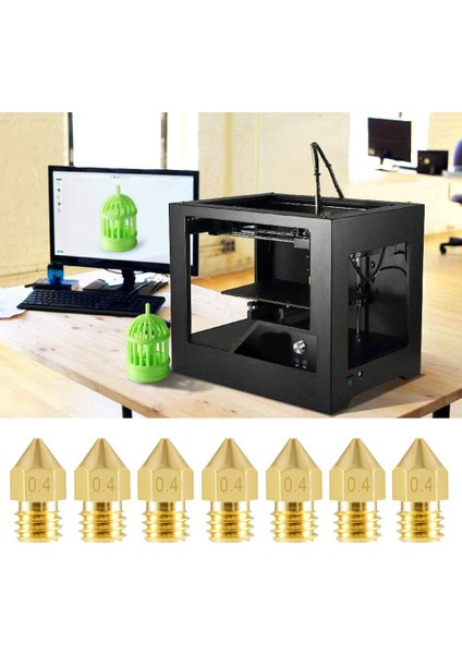 30 Parça Mk8 Nozul 0.4mm 3D Yazıcı Nozulları 3D Yazıcı Makerbot Creality Cr-10 (1 Adet Plastik Kutu) Için Ekstruder Baskı Kafası indirimleri
