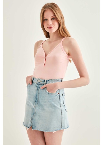 Yaka Çıtçıt Detaylı Askılı Bluz fiyatları