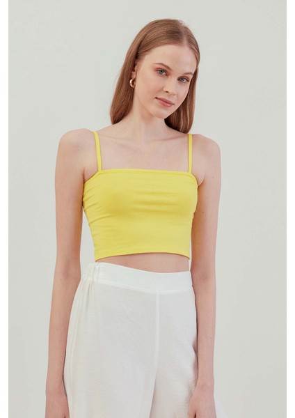 Askılı Crop Pamuk Atlet