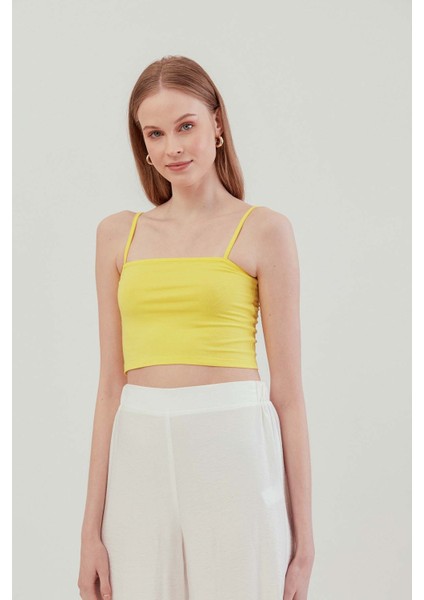 Askılı Crop Pamuk Atlet indirimleri