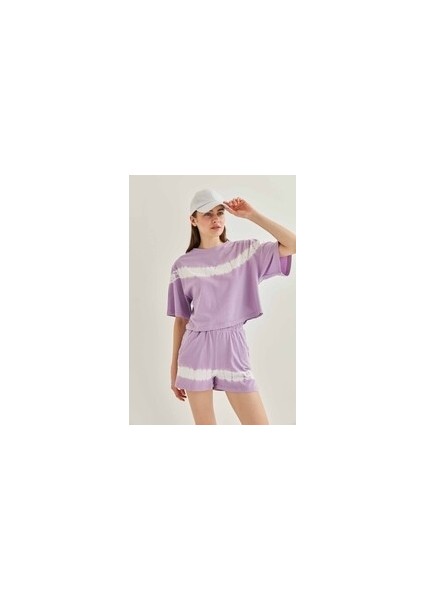 Batik Boyama Crop T-Shirt