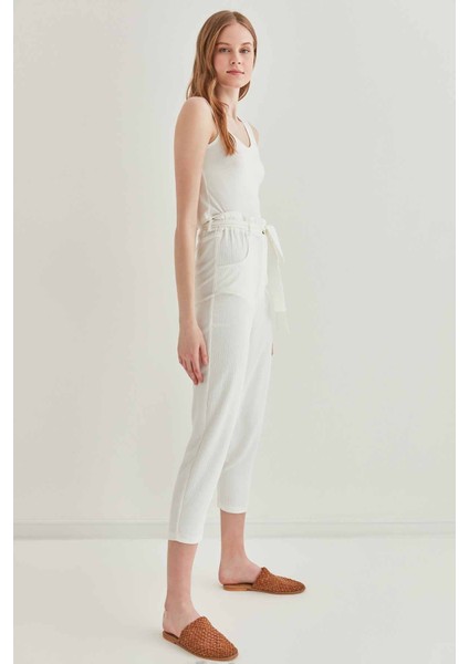 Yüksek Bel Kuşak Kemerli Havuç Pantolon fırsatları