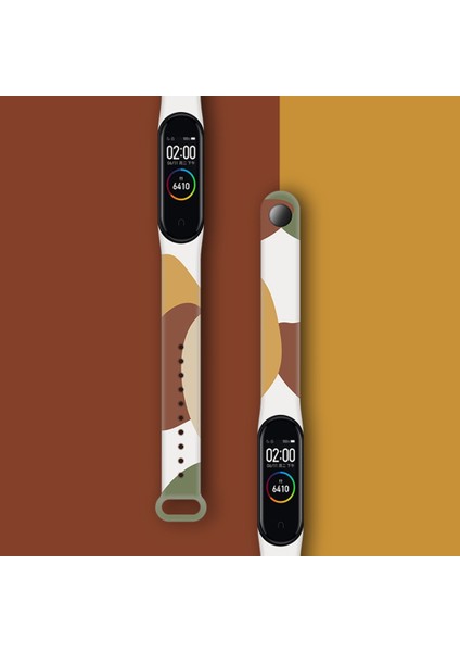 Puluz Xiaomi Mi Band 4 / 3 Için Kontrast Renkli Silikon Kordonlu Saat 4 modelleri