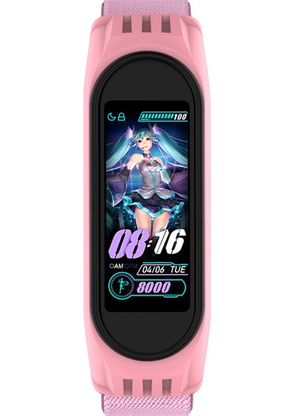 Puluz Xiaomi Mi Band Için 3/4/5 Dimi 8-Şekilli Toka Kordonlu Saat Pembe fiyatları