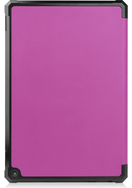 Puluz Amazon Kindle Fire Hd 10 (2021) Deri Kılıf - Mor (Yurt Dışından)