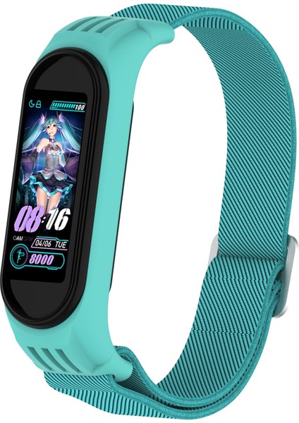 Puluz Xiaomi Mi Band Için 3/4/5 Dimi 8-Şekilli Toka Kordonlu Saat Deniz Yeşili fiyatları