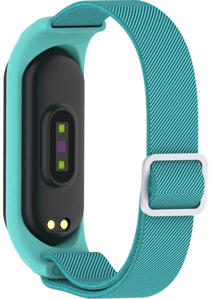 Puluz Xiaomi Mi Band Için 3/4/5 Dimi 8-Şekilli Toka Kordonlu Saat Deniz Yeşili fırsatları