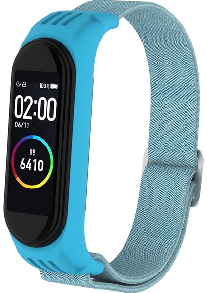 Puluz Xiaomi Mi Band Için 3/4/5 Dimi 8-Şekilli Toka Kordonlu Saat Açık Mavi modelleri