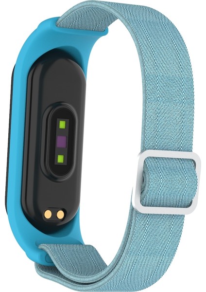 Puluz Xiaomi Mi Band Için 3/4/5 Dimi 8-Şekilli Toka Kordonlu Saat Açık Mavi fırsatları