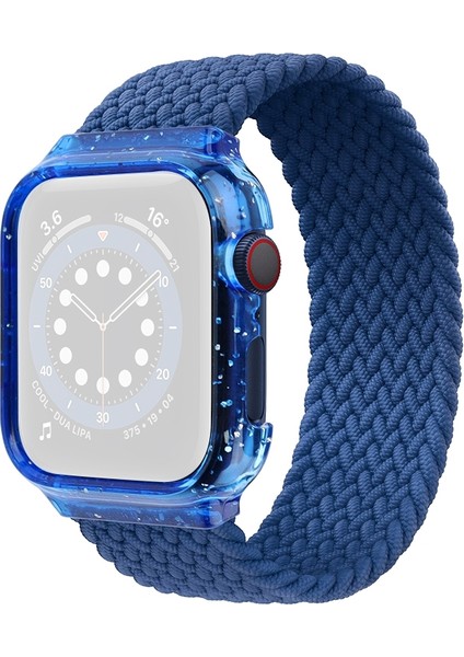 Puluz Apple Watch Uyumlu Serisi 40Mm / 38Mm Için Örgü Kayış, Uzunluk:140Mm Soğuk Deniz Mavisi