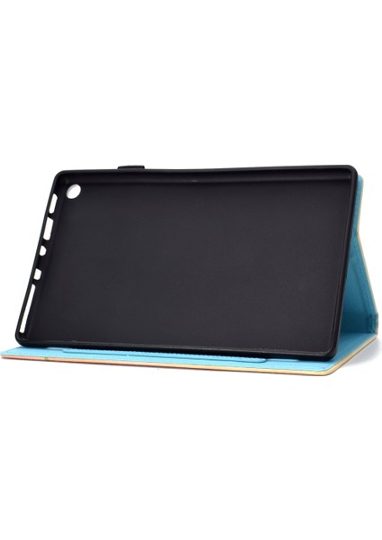 Puluz Amazon Kindle Fire Hd 8 Renkli Çizim Dikiş Pu Kılıf - Panda (Yurt Dışından)