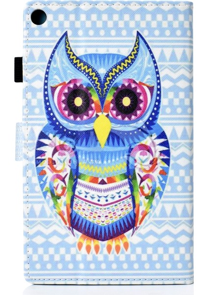 Puluz Amazon Kindle Fire Hd 8 Renkli Çizim Dikiş Pu Kılıf - Renkli Baykuş (Yurt Dışından) modelleri