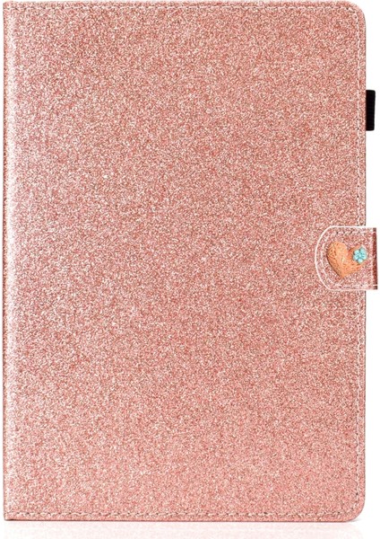 Puluz Amazon Kindle Fire Hd 10 Glitter Deri Kılıf - Pembe (Yurt Dışından)