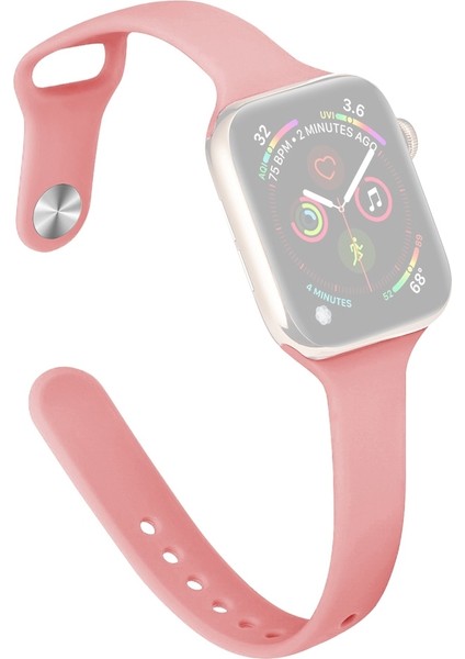 Puluz Apple Watch Uyumlu 7 Için Silikon Kayış 45Mm / 6&Se&5&4 44Mm / 3&2&1 42Mm Retro Gül(Yurt Dışından)