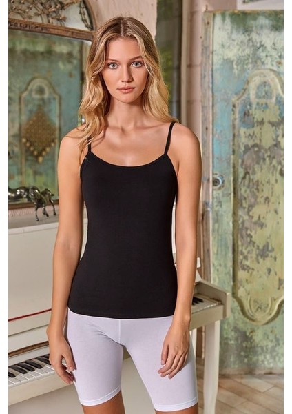 2128 Kadın Ip Askılı 2li Paket Likralı Atlet