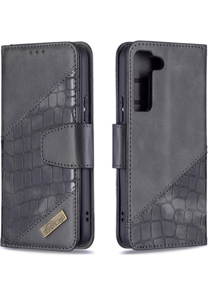 BF04 Samsung Galaxy S22 Için Timsah Doku Deri Telefon Kılıfı (Yurt Dışından)