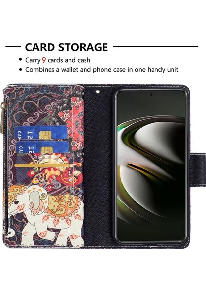 BF03 Samsung Galaxy S22 Için Desen Baskı Fermuarlı Deri Telefon Kılıfı (Yurt Dışından) modelleri