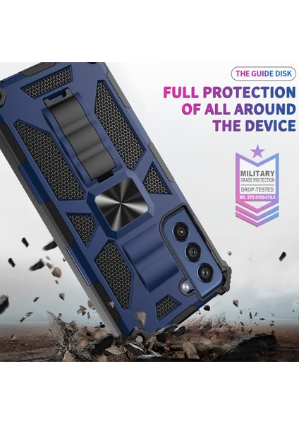 Samsung Galaxy S21 Fe Darbeye Dayanıklı Manyetik Pc + Tpu Telefon Kılıfı (Yurt Dışından)
