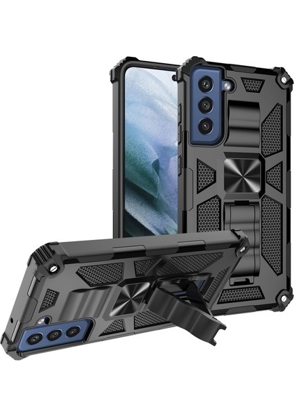 Samsung Galaxy S21 Fe Darbeye Dayanıklı Manyetik Pc + Tpu Telefon Kılıfı (Yurt Dışından)