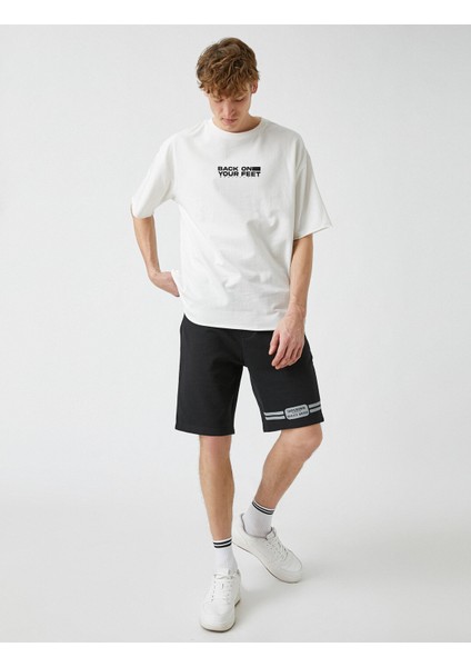 Erkek Slim Fit Baskılı Şort