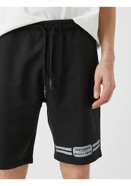 Erkek Slim Fit Baskılı Şort