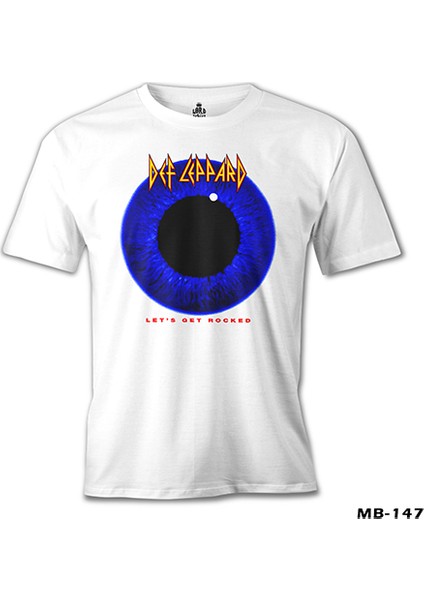 Def Leppard - Let's Get Rocked Beyaz Erkek Tshirt