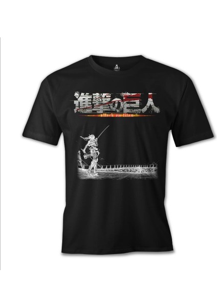 Attack On Titan Siyah Erkek Tshirt