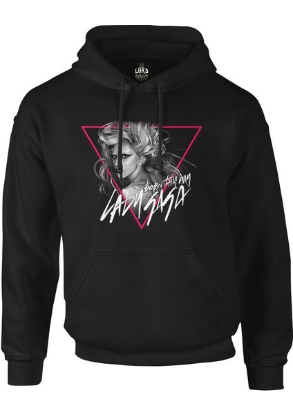 Lady Gaga - Born This Way Siyah Erkek Fermuarsız Kapşonlu
