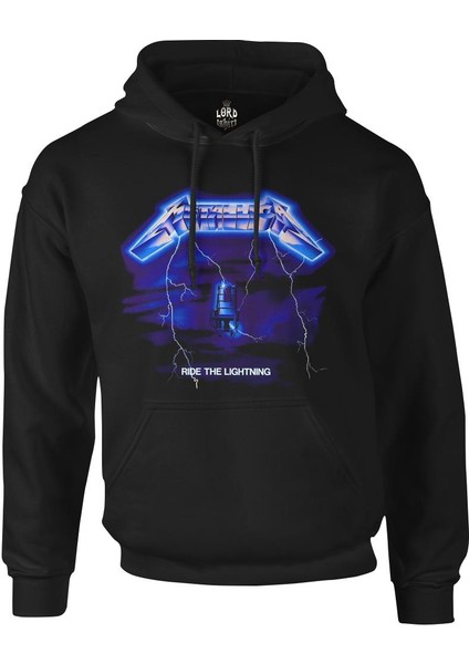 Metallica - Ride The Lightning Siyah Erkek Fermuarsız Kapşonlu