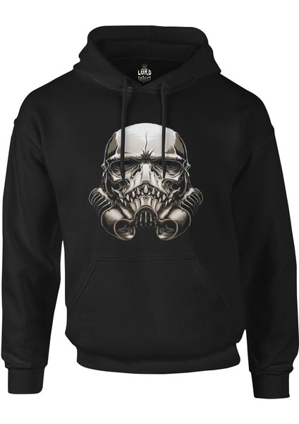 Star Wars - Trooper Siyah Erkek Fermuarsız Kapşonlu