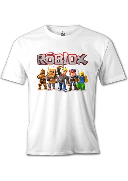 Roblox - Macera Beyaz Erkek Tshirt