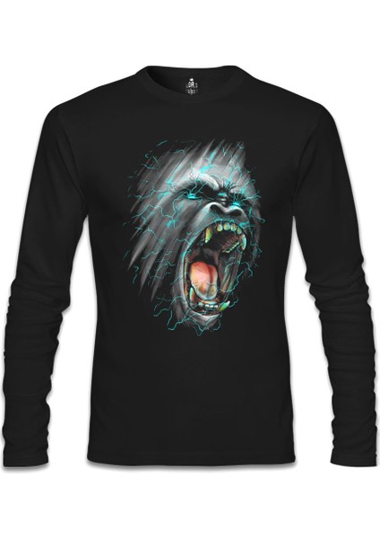 Goril Siyah Erkek Sweatshirt