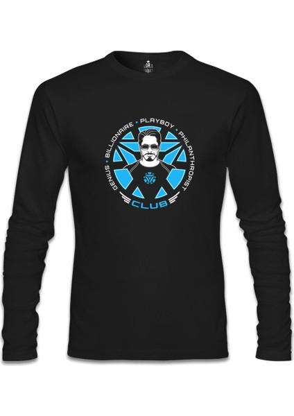 Tony Stark - Club Siyah Erkek Sweatshirt