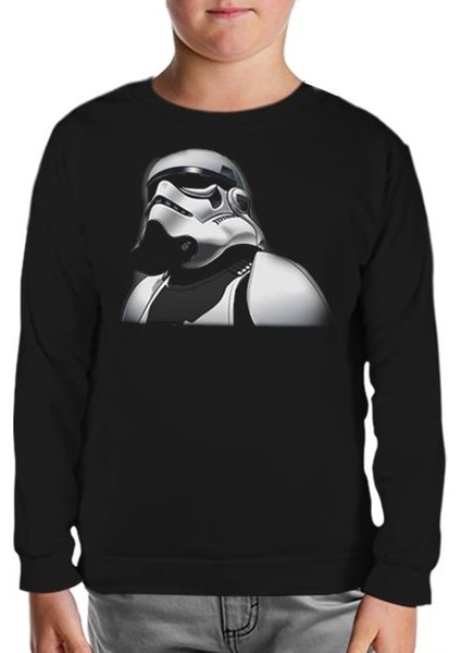 Star Wars - Stormtrooper 2 Siyah Çocuk Sweatshirt