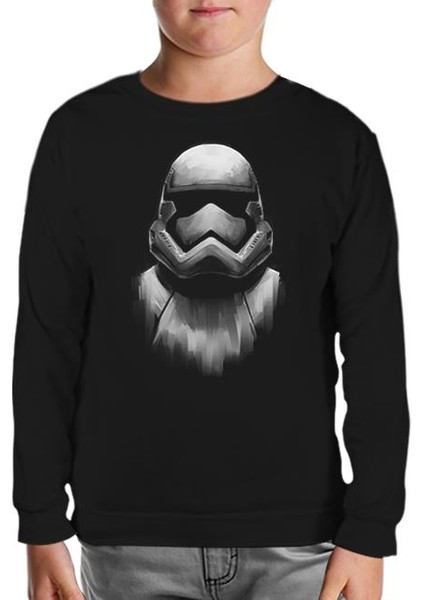 Star Wars - Storm Trooper Siyah Çocuk Sweatshirt