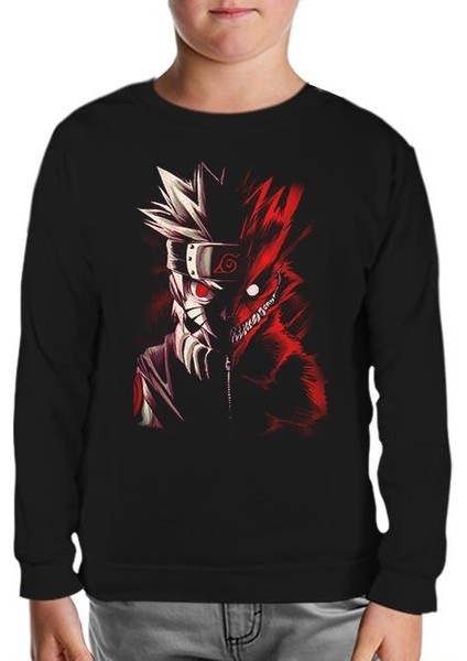 Naruto - Storm Siyah Çocuk Sweatshirt