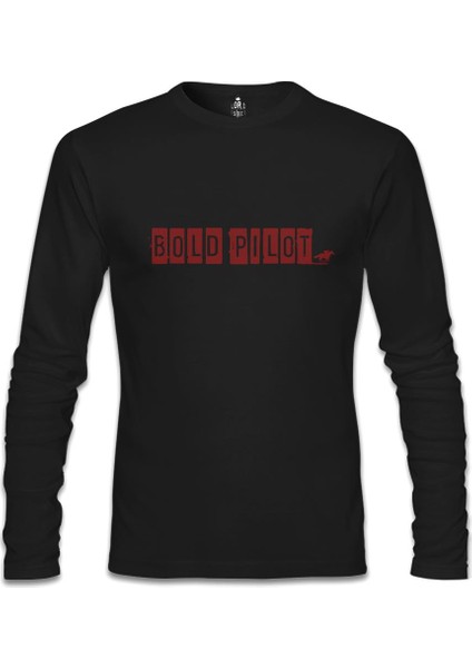 Bold Pilot Siyah Erkek Sweatshirt