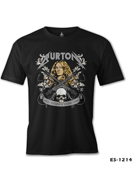 Cliff Burton - To Live Is To Die Siyah Erkek Tshirt