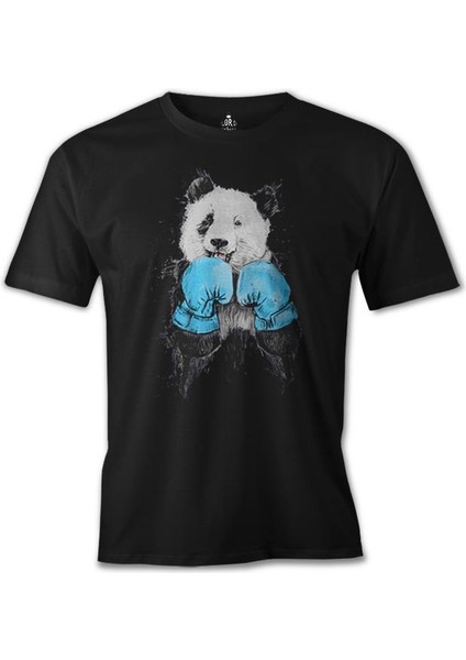Panda - Boks Siyah Erkek Tshirt