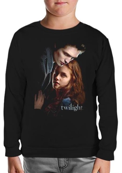 Twilight Siyah Çocuk Sweatshirt